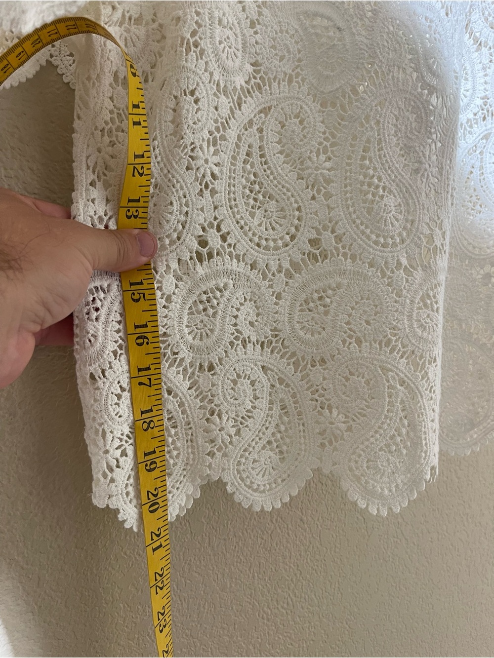 Sezane White Crochet Lace Short Sleeve Top - Picture 8 of 8
